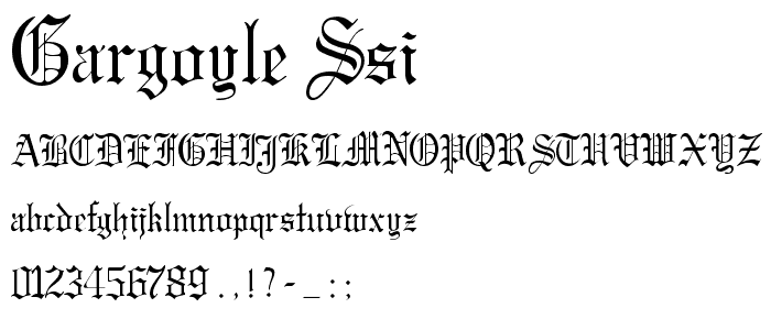 Gargoyle SSi font
